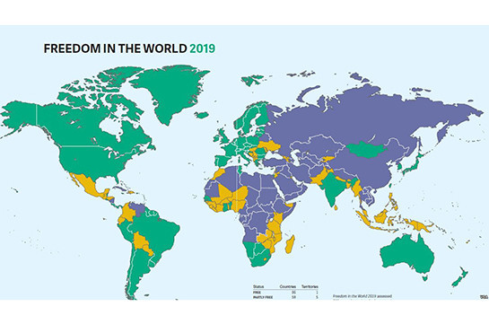 Հայաստանը դասվում է «ազատ» երկրների շարքին. Freedom House