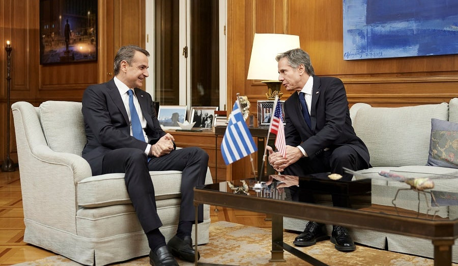 Բլինքենն Աթենքում հանդիպել է Հունաստանի վարչապետի հետ