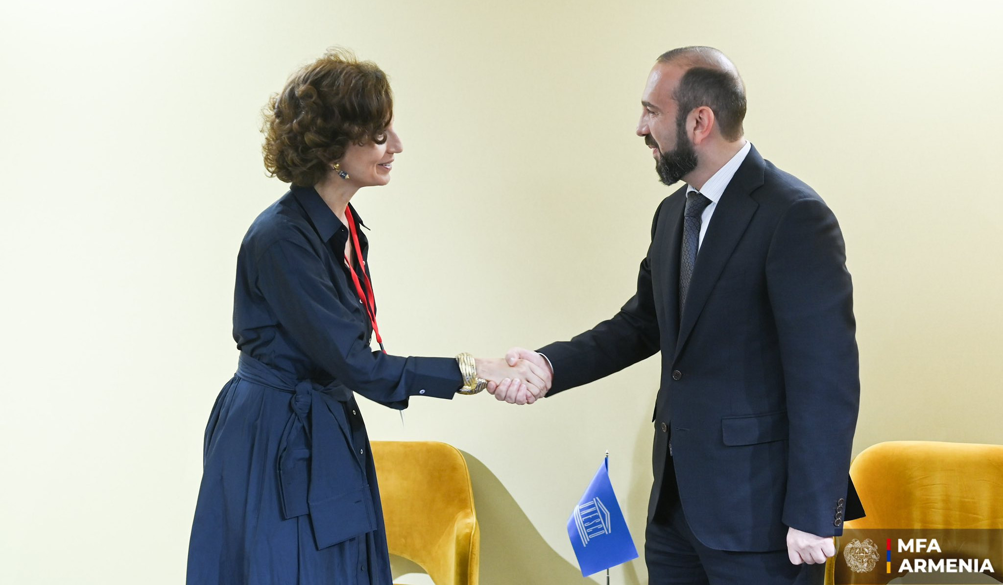Արարատ Միրզոյանը ՅՈՒՆԵՍԿՕ-ի գլխավոր քարտուղարին է փոխանցել է Բարեկամության շքանշանը