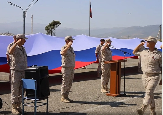 Լեռնային Ղարաբաղում առաջին անգամ բարձրացվեց Ռուսաստանի 50 մետրանոց դրոշը