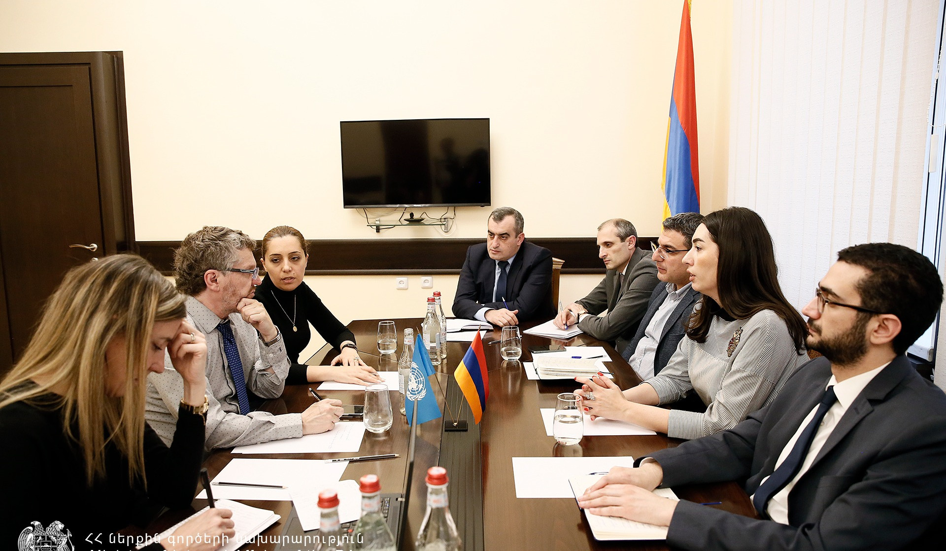 ՆԳՆ տեղակալն ու ՄԱԿ-ի ներկայացուցիչները քննարկել են ՆԳ ենթակա ծառայություններում իրականացվող բարեփոխումները