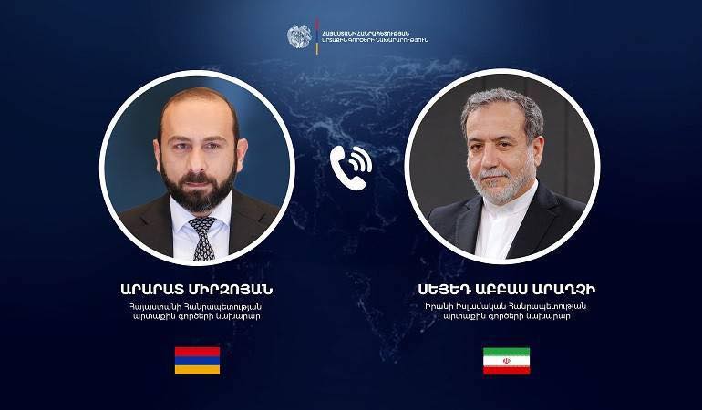 Арарат Мирзоян провел телефонный разговор с министром иностранных дел Исламской Республики Иран Сейедом Аббасом Арагчи