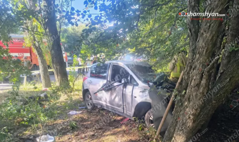 4 զnհ, 1 վիրավnր. Կոտայքում «Nissan Tiida»-ն բախվել է ծառերին