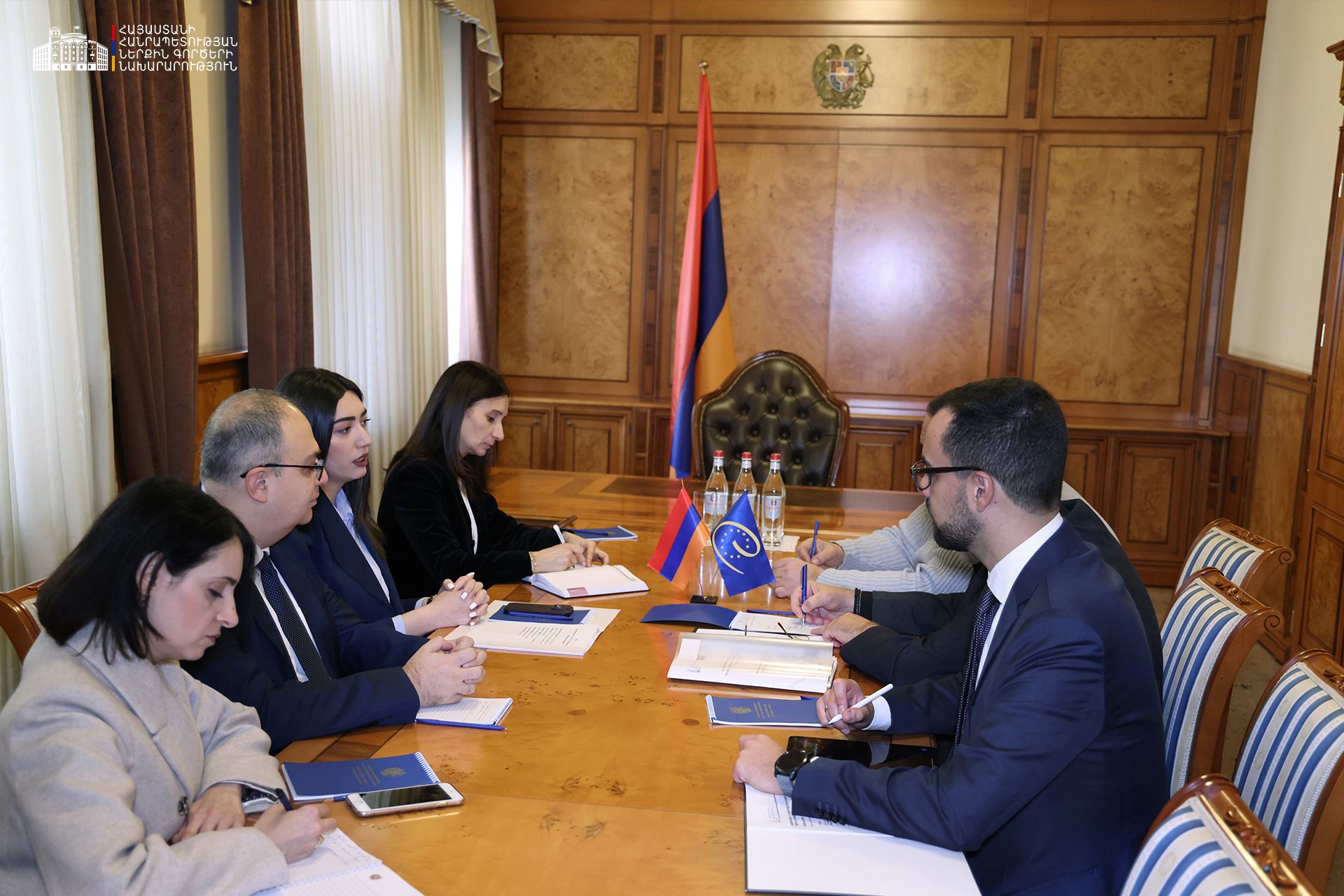 Ներկայացվել են ՄԻԵԴ վճիռների կատարման ուղղությամբ ՆԳՆ իրականացրած քայլերը․ նախարարն ընդունել է ՄԻԵԴ վճիռների կատարման հարցերով ԵԽԽՎ զեկուցողին