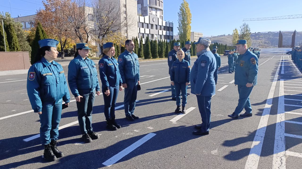 Փրկարար ծառայության շարահրապարակում անցկացվել է շարային ստուգատես