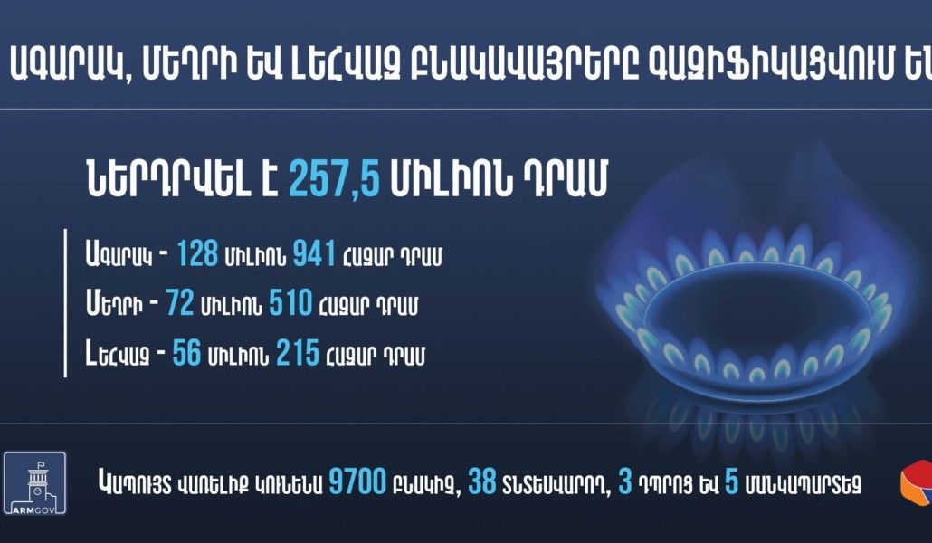 Ագարակ, Մեղրի և Լեհվազ բնակավայրերում իրականացվում են գազատար խողովակաշարերի մոնտաժման աշխատանքներ