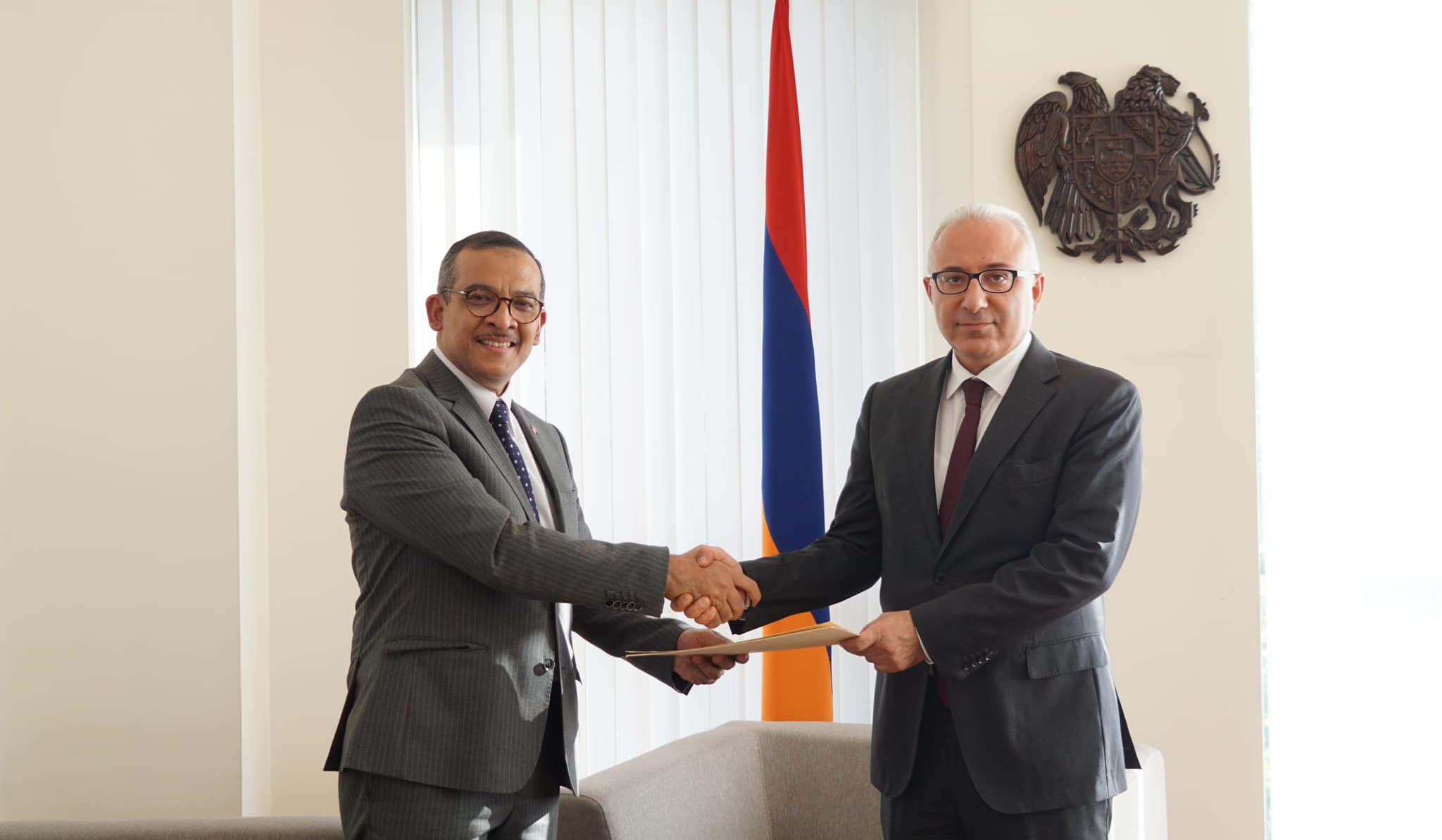 Новоназначенный посол Республики Индонезия вручил копии верительных грамот заместителю министра иностранных дел Республики Армения