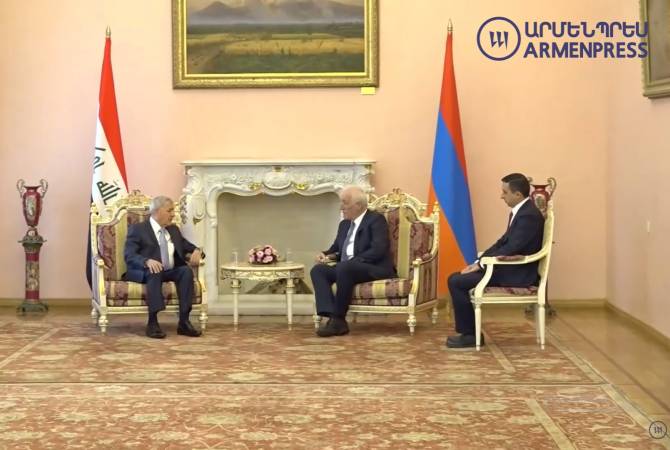 Նախագահի նստավայրում տեղի է ունեցել Իրաքի նախագահի դիմավորման պաշտոնական արարողությունը