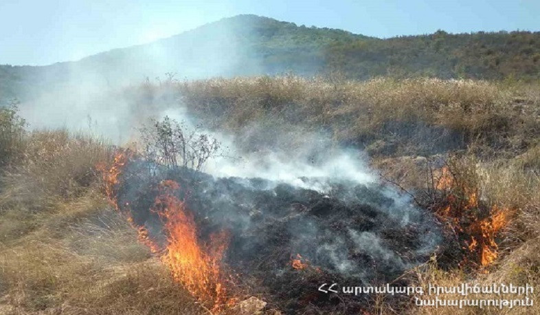Շինուհայր գյուղում այրվել են մոտ 15 հա խոտածածկույթ և հնձած ցորենի արտ