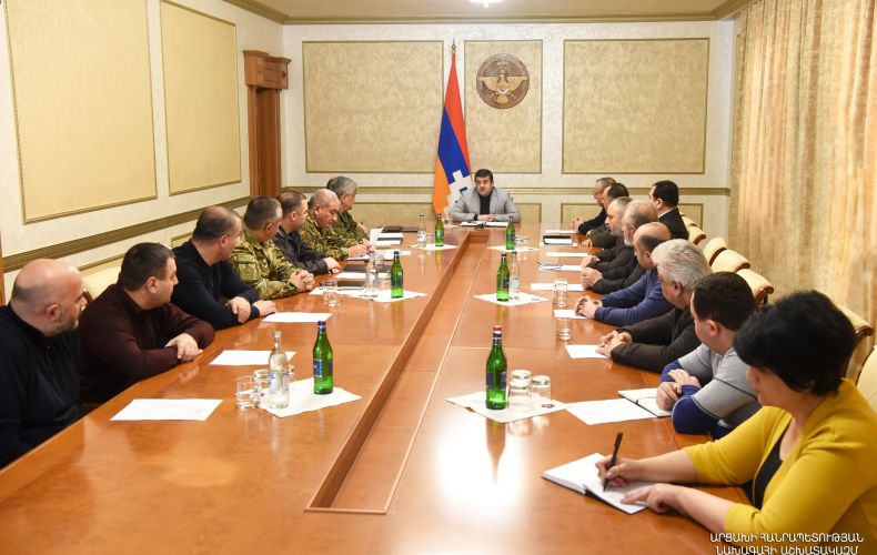 Արցախի նախագահի գլխավորությամբ կայացել է Անվտանգության խորհրդի ընդլայնված հերթական նիստը