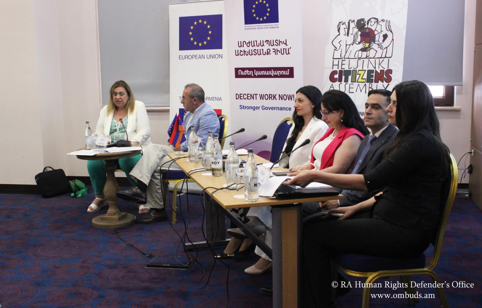 Անահիտ Մանասյանը բացման խոսքով է հանդես եկել «Արժանապատիվ Աշխատանք Հիմա՛» ծրագրի ամփոփիչ համաժողովին