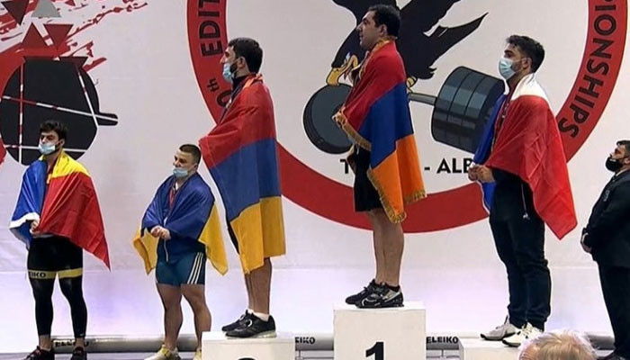 Сборная Армении заняла третье общекомандное место на чемпионате Европы по тяжелой атлетике 
