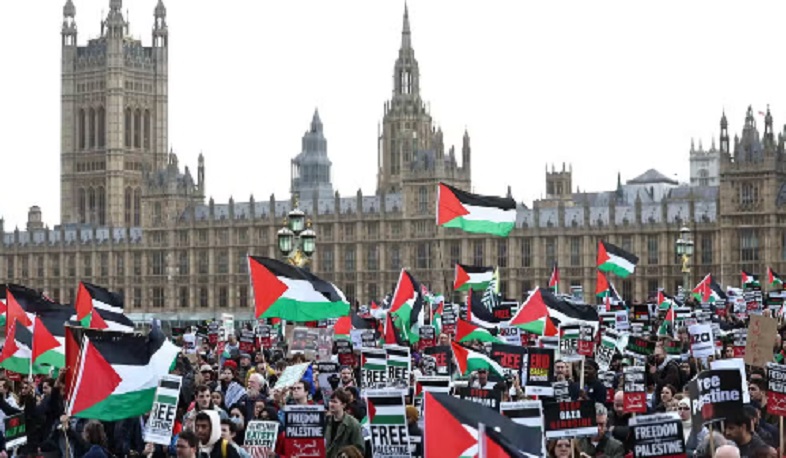 Լոնդոնում ցույց է կազմակերպվել՝ հաջակցություն պաղեստինցիների