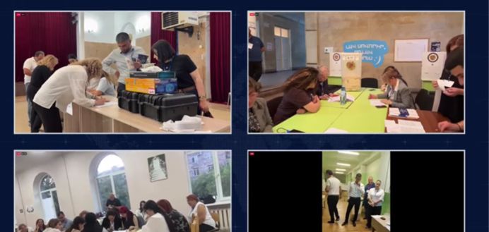 Ձայների հաշվարկը 14/62 ընտրատեղամասում, Արմավիրի մարզի Փարաքար գյուղ՝ ուղիղ