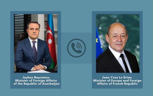 Ֆրանսիայի և Ադրբեջանի ԱԳ նախարարները քննարկել են ԼՂ-ում իրավիճակը