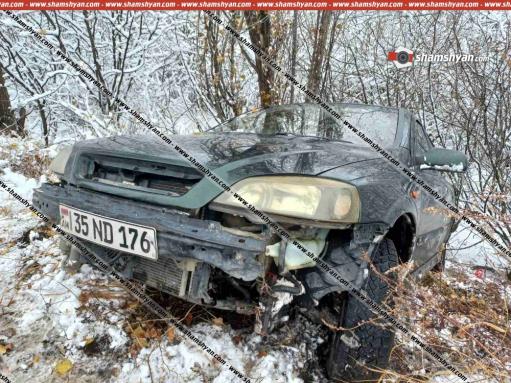 Կոտայքի մարզում մերկասառույցի պատճառով 30-ամյա վարորդը «Opel»-ով բախվել է ծառին, կա վիրավոր