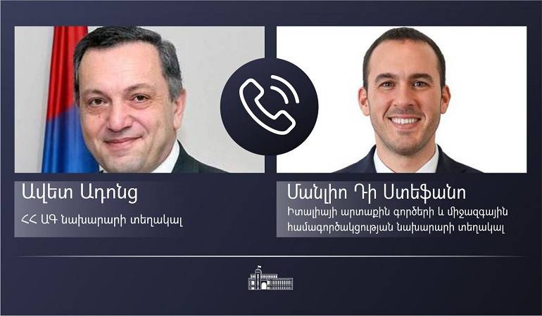 Ավետ Ադոնցն իր իտալացի գործընկերոջը ներկայացրել է հայ-ադրբեջանական սահմանին տիրող իրավիճակը