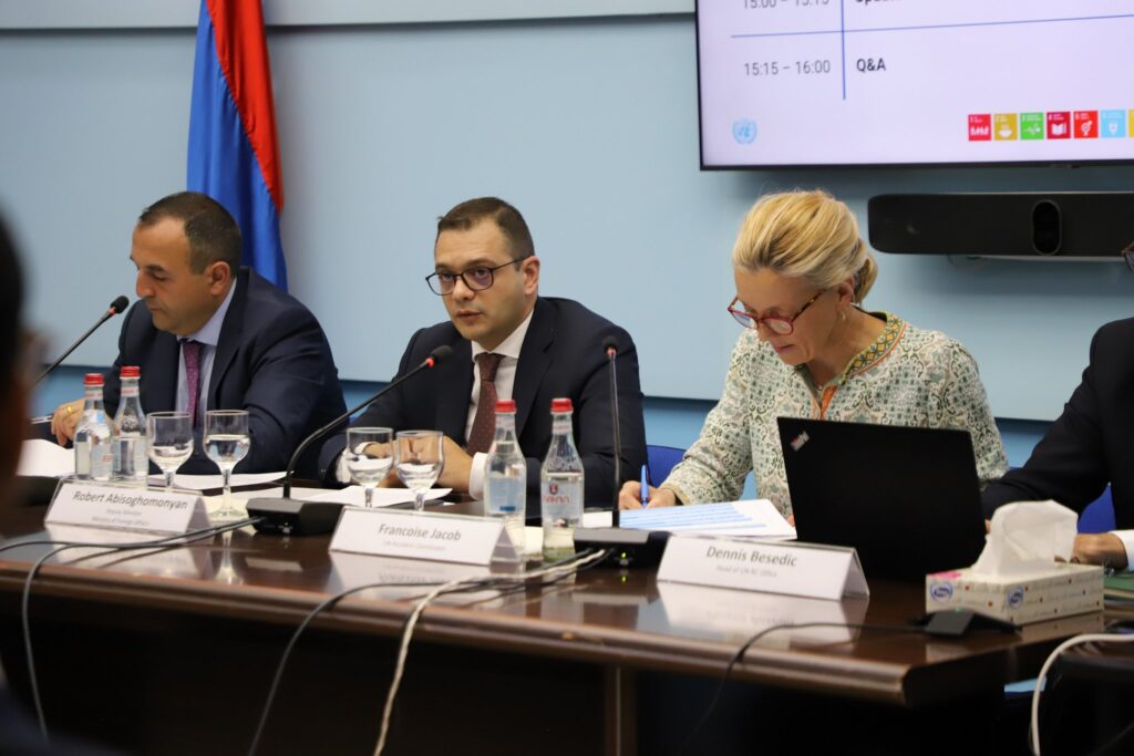 ԱԳ փոխնախարարը կարևորել է ՄԱԿ-ի դերը Հայաստանի զարգացման օրակարգի առաջմղման գործում