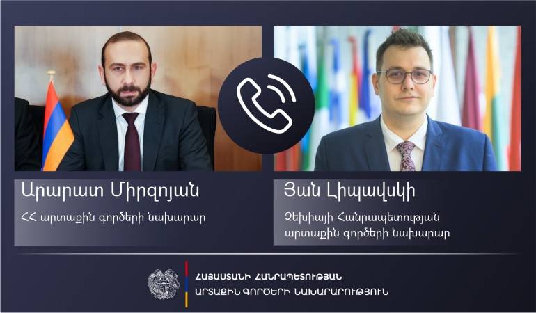 Арарат Мирзоян провел телефонный разговор с министром иностранных дел Чехии Яном Липавским