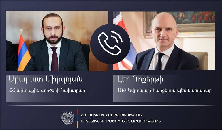 Միրզոյանը ՄԹ Եվրոպայի հարցերով պետնախարարի հետ զրույցում կարևորել է գործուն մեխանիզմների միջոցով ուժի կիրառման հետագա դեպքերի բացառման հրամայականը