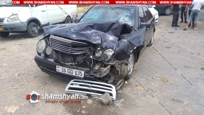 Կոտայքի մարզում բախվել են Mercedes-ն ու Mitsubishi Pajero IO-ն. կա վիրավոր