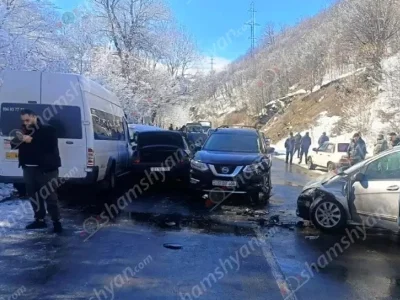 Շղթայական ավտովթար՝ Դիլիջան-Վանաձոր ճանապարհին. կա 3 տուժած