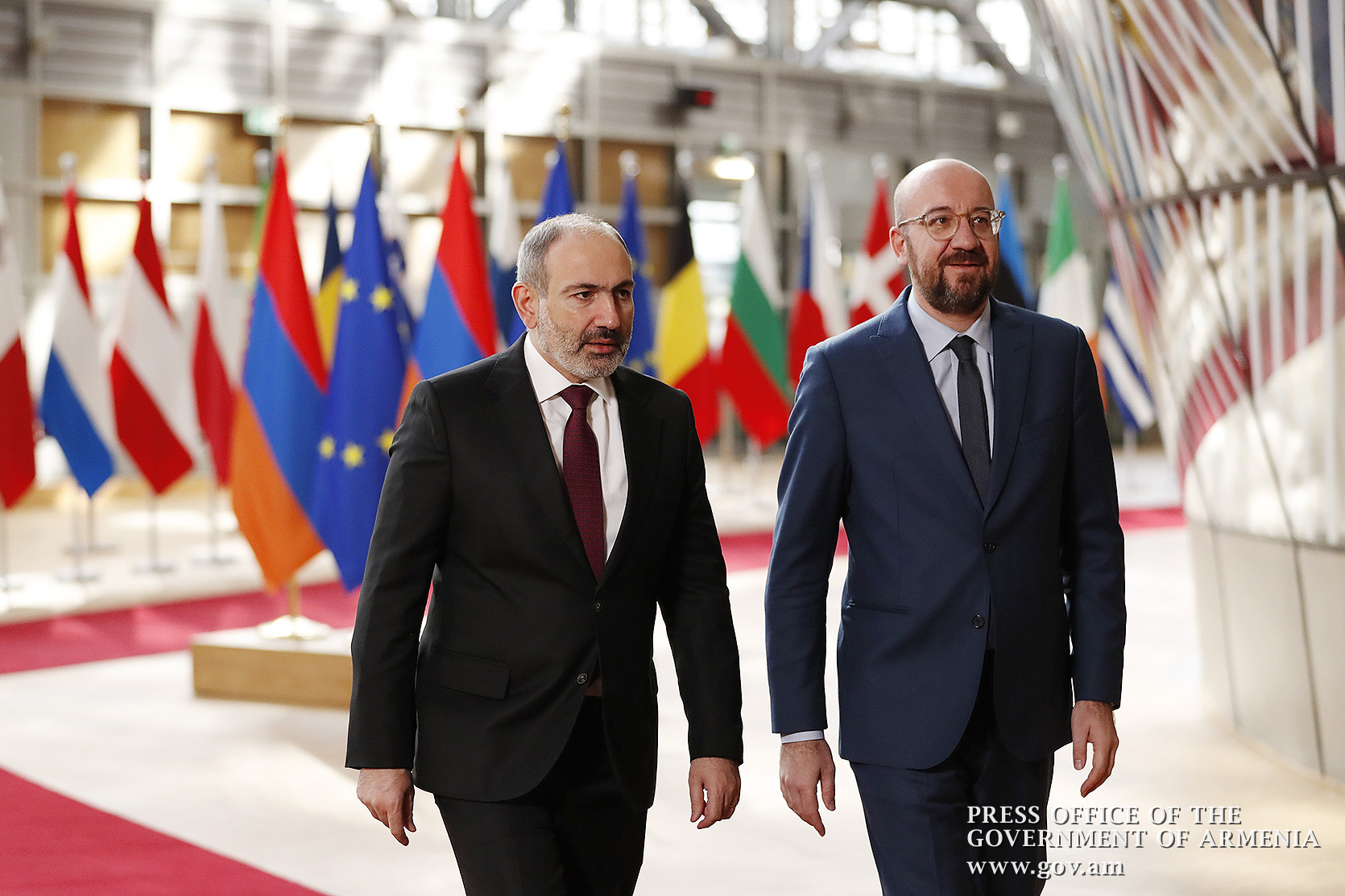 Премьер-министр Пашинян направил поздравительное послание председателю Европейского совета Шарлю Мишелю