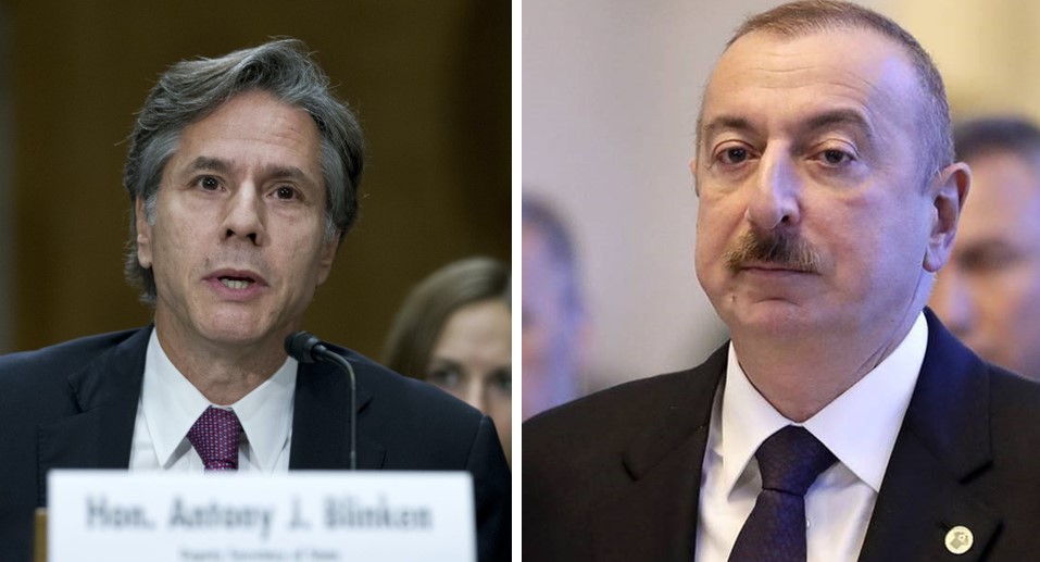  Алиев пожаловался Блинкену на неинклюзивный характер встречи США-ЕС-Армения