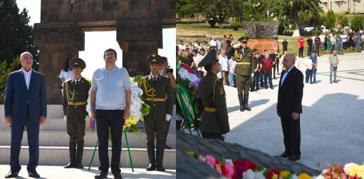 Արցախի ներկա ու նախկին նախագահները մասնակցել են Ստեփանակերտում հիշատակի երթի արարողությանը
