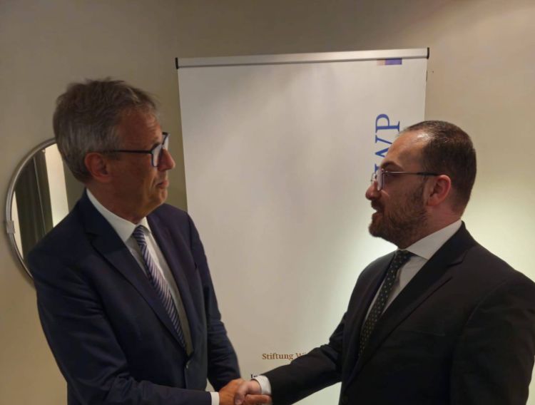 ԱԳՆ գլխավոր քարտուղար Դավիթ Կարապետյանը հանդիպել է Գիտության և քաղաքականության հիմնադրամի տնօրեն Շթեֆան Մաիրի հետ