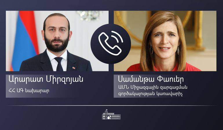 Телефонный разговор между министром иностранных дел РА и главой Агентства США по международному развитию