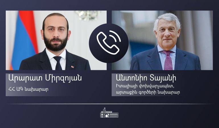 Арарат Мирзоян провёл телефонный разговор с вице-премьером, министром иностранных дел Италии