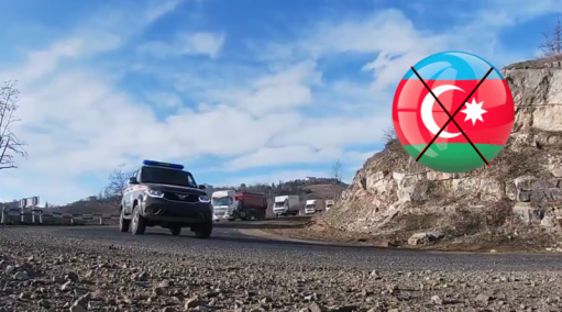 Ռուս խաղաղապահները պահանջել են ադրբեջանական դրոշներն իջեցնել Մատաղիսից Քարվաճառ ուղևորվող ավտոմեքենաներից