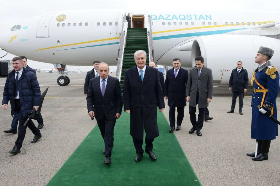 Ղազախստանի նախագահը ժամանել է Ադրբեջան