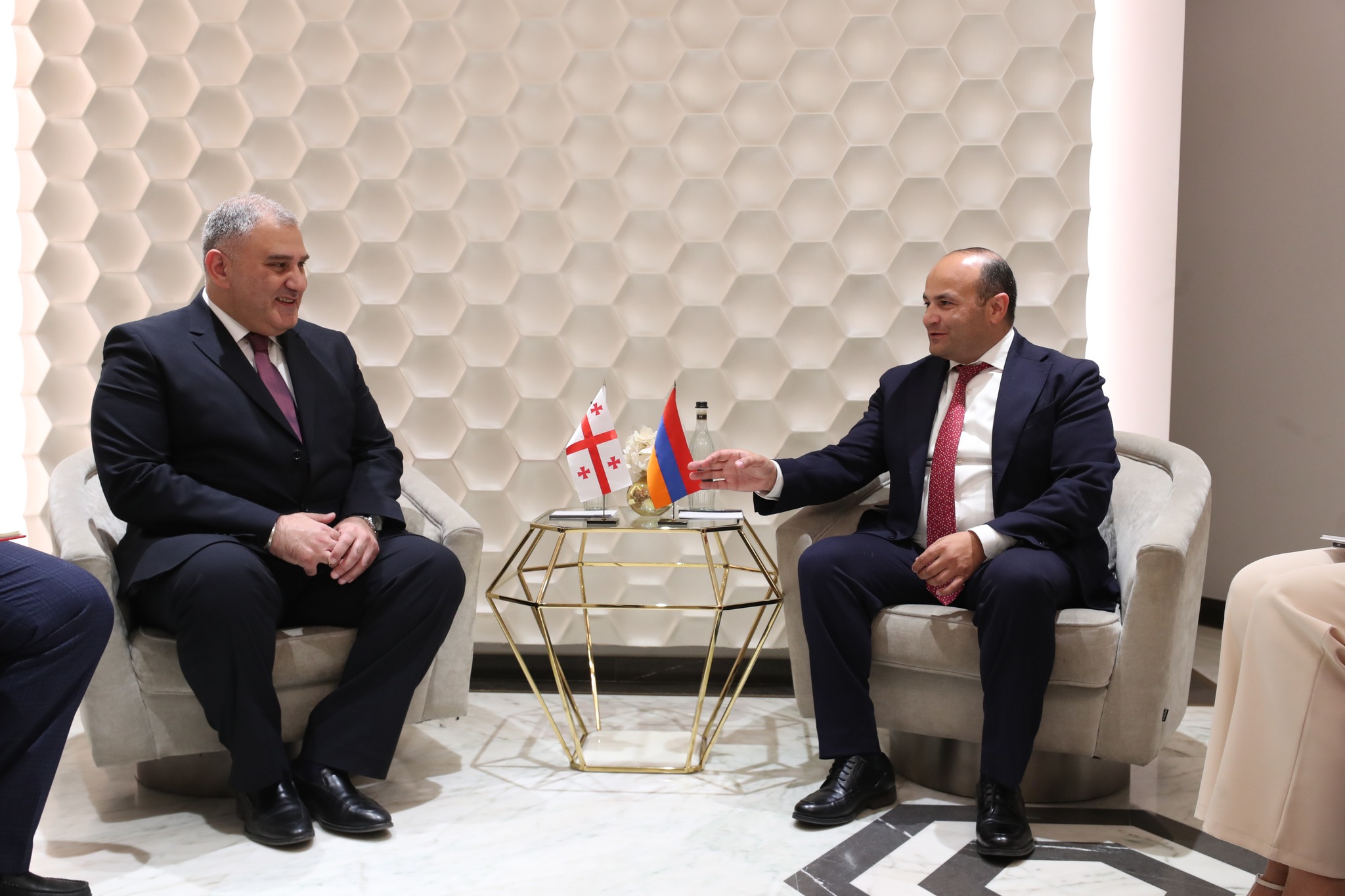 Նարեկ Մկրտչյանը Միխեիլ Սարջվելաձեի հետ քննարկել է աշխատանքի և սոցիալական պաշտպանության ոլորտում փոխադարձ հետաքրքրություն ներկայացնող հարցեր