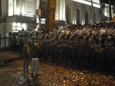 В Тбилиси во время акции протеста задержали 63 человека