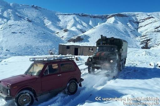 Նխօրեին փրկարարները արգելափակումից դուրս են բերել 58 ավտոմեքենա