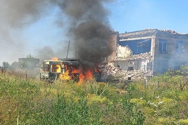 Հրազդան քաղաքում ավտոմեքենա է այրվել