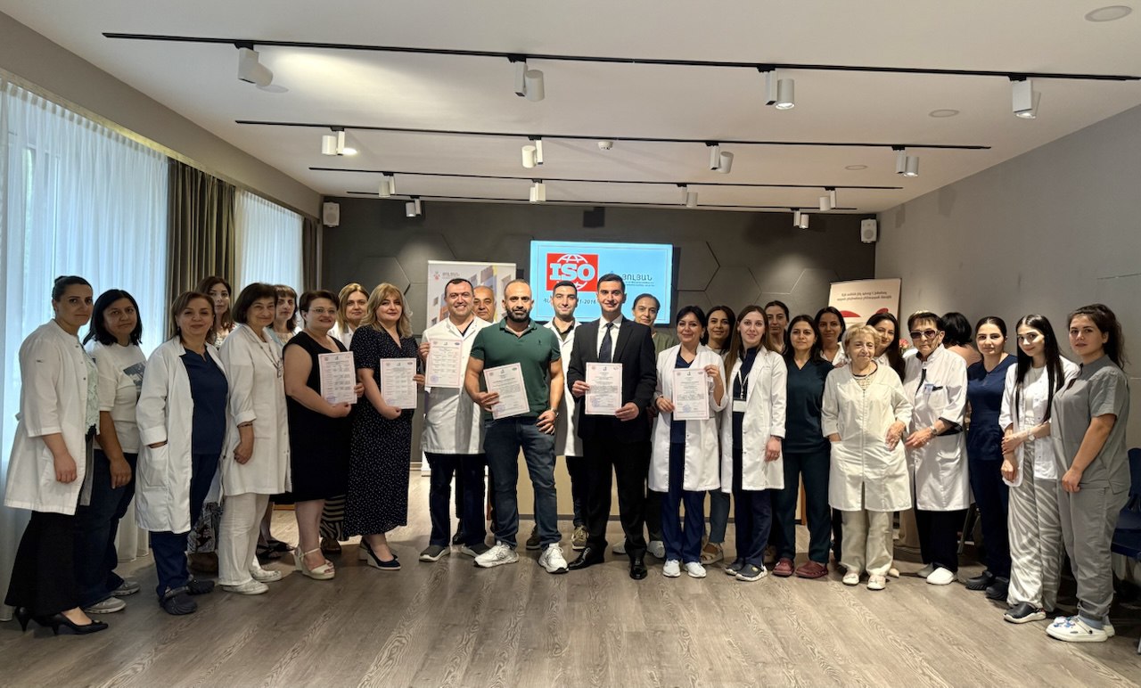 Միջազգային ստանդարտին համապատասխանության սերտիֆիկատ` ԱՆ «Յոլյան» արյունաբանության և ուռուցքաբանության կենտրոնին