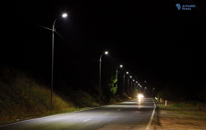 Ստեփանակերտ֊Շուշի ավտոճանապարհն ապահովվեց գիշերային լուսավորությամբ