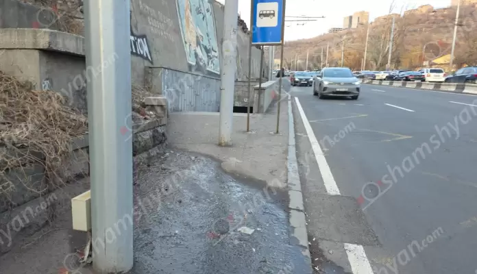 Կենդանաբանական այգու մոտ՝ ստորգետնյա անցման և տրանսպորտի կանգառի հատվածում, տիրում է գարշահոտ վիճակ