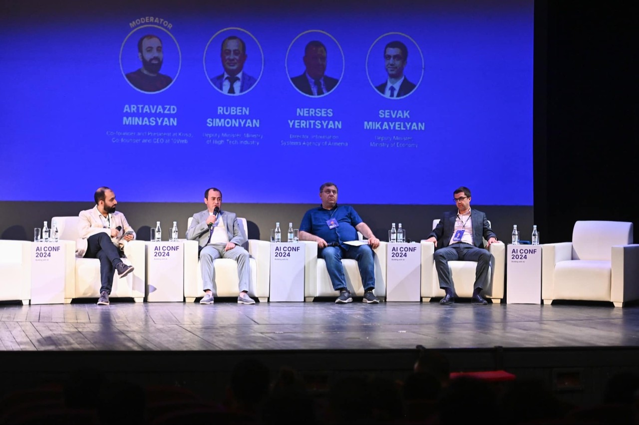 Ռուբեն Սիմոնյանը AI Conf 2024 շրջանակում մասնակցել է ԱԲ թեմայով քննարկմանը