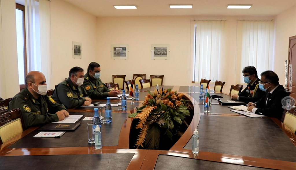 ԶՈՒ ԳՇ-ում Հնդկաստանի դեսպանի և ռազմական կցորդի հետ քննարկել է համատեղ զորավարժությունների անցկացման հարցը