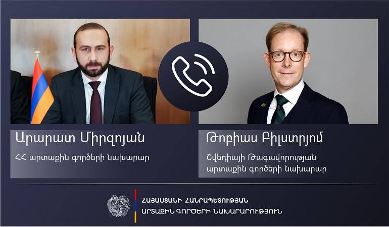 Միրզոյանը Շվեդիայի ԱԳ նախարարին ներկայացրել է ԼՂ ժողովրդի զանգվածային բռնի տեղահանման հետևանքով ստեղծված իրավիճակը