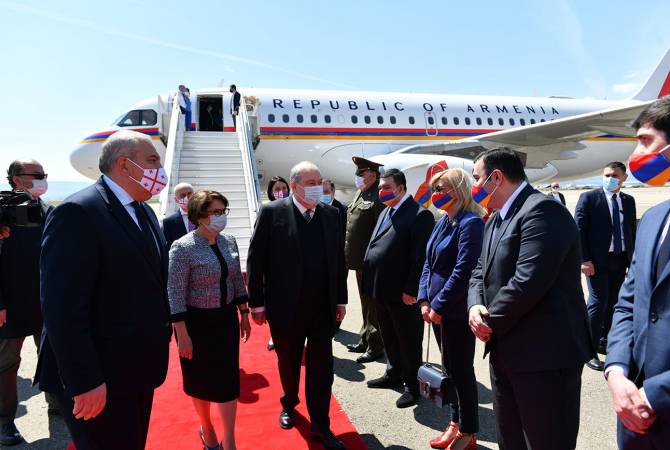 Հանրապետության նախագահ Արմեն Սարգսյանը պաշտոնական այցով ժամանել է Վրաստան