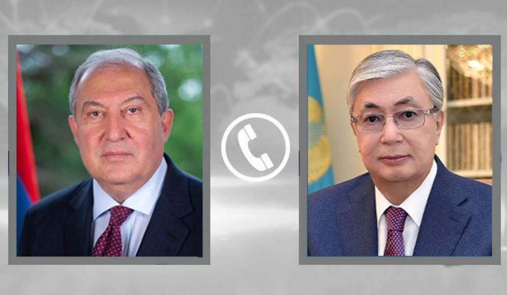 Արմեն Սարգսյանն այսօր հեռախոսազրույց է ունեցել Ղազախստանի նախագահ Կասիմ-Ժոմարտ Տոկաևի հետ