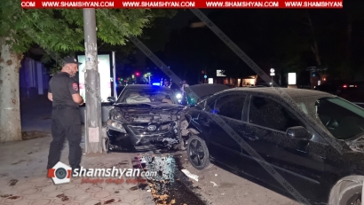 Երևանում 27–ամյա վարորդը Toyota Corolla-ով բախվել է գովազդային վահանակին, ապա կայանված Mazda-ին, Mazda-ն էլ՝ Honda-ին