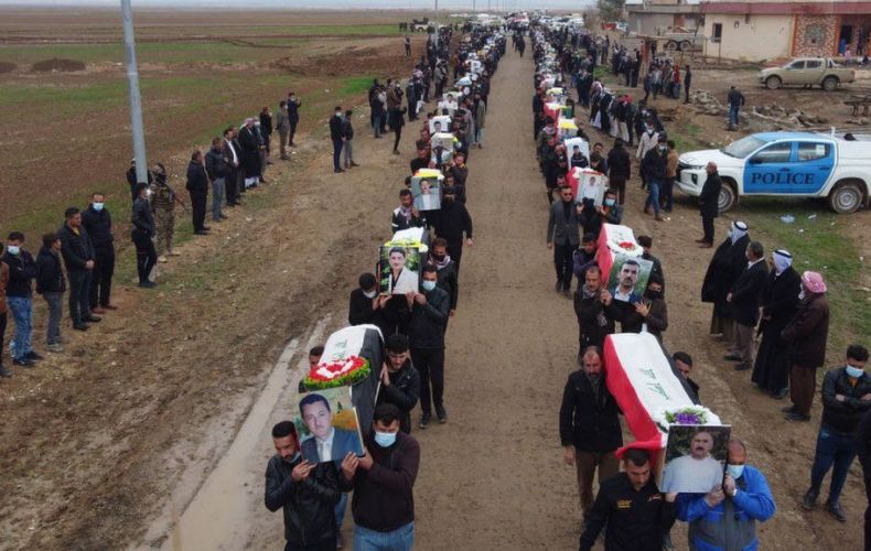 Հյուսիսային Իրաքի եզդիները հուղարկավորել են իրենց համայնքի 104 անդամի, որոնք սպանվել են ԻՊ-ի կողմից 2014 թվականին